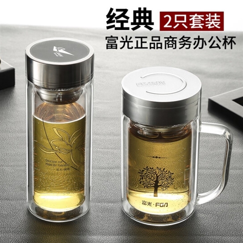 雙層透明隔熱泡茶杯子